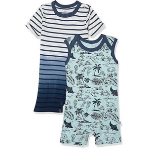 Honest Baby 2 Pack Romper Sets For Infant Baby Boys - Tiki Scenic, 0-3M